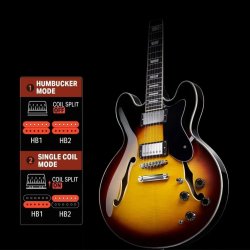 Donner DJP-1000S el-guitar sunburst